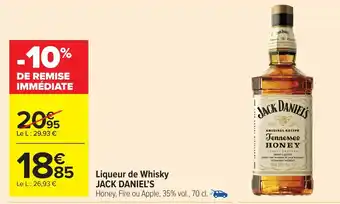 Carrefour Liqueur de whisky jack daniel's offre