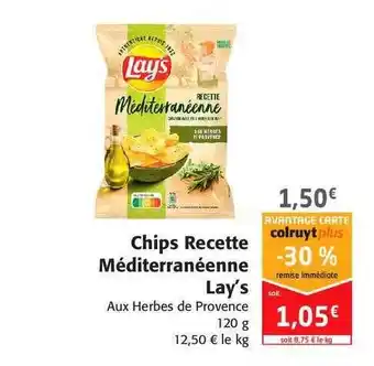 Colruyt Chips Recette Méditerranéenne Lay's offre