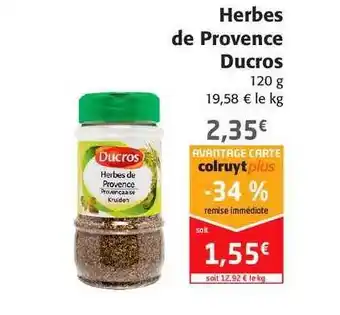 Colruyt Herbes De Provence Ducros offre