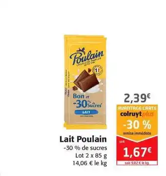 Colruyt Lait Poulain offre