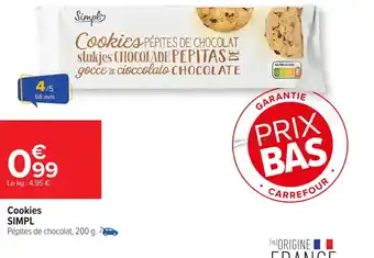 Carrefour Cookies simpl offre