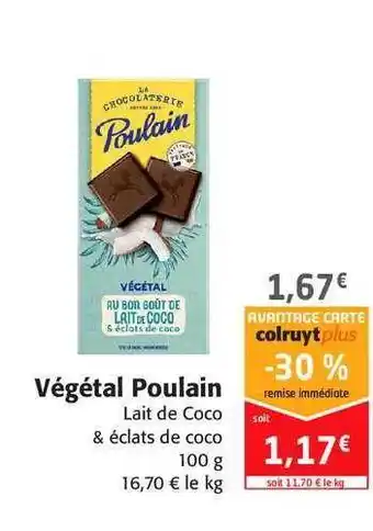 Colruyt Végétal Poulain offre