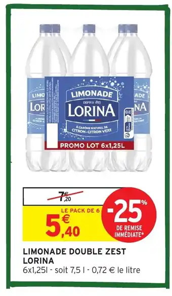 Intermarché Hyper LORINA Limonade double zest offre