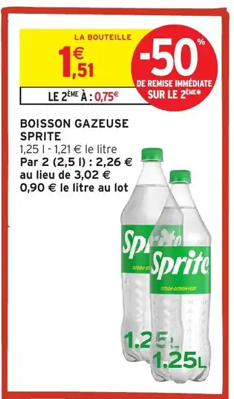 Intermarché Hyper SPRITE Boisson gazeuse offre