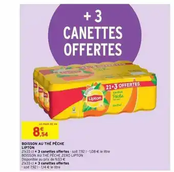 Intermarché Boisson Au Thé Pêche Lipton offre