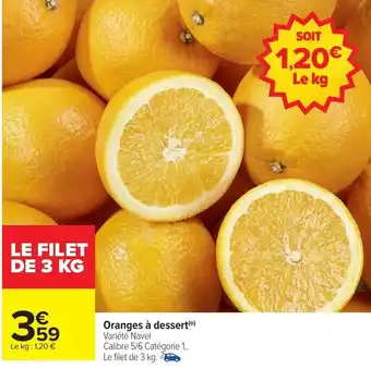 Carrefour Oranges à dessert offre