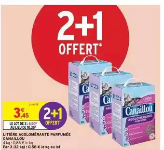 Intermarché Litière Agglomérante Parfumée Canaillou offre
