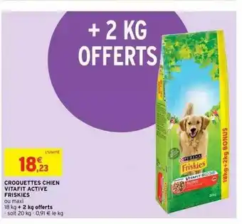 Intermarché Croquettes Chien Vitafit Active Friskies offre