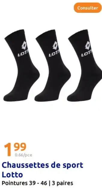 Action LOTTO Chaussettes de sport offre