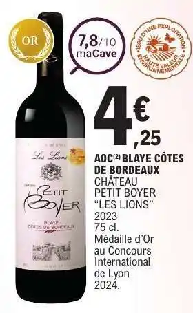E.Leclerc AOC Blaye Côtes de Bordeaux offre