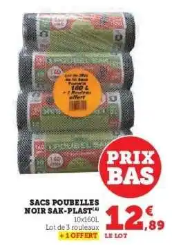Sacs Poubelles Noir Sak-Plast