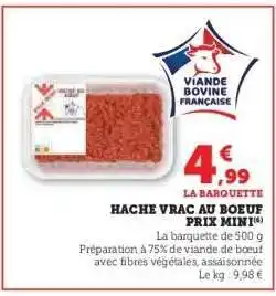 Super U Haché Vrac au Boeuf offre
