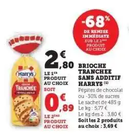 Hyper U Brioche Tranchée Sans Additif Harrys offre