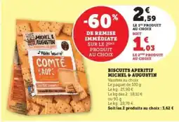 Hyper U Biscuits Apéritif Michel & Augustin offre