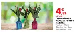 Hyper U Composition Muguet 3 Brins + 1 Rose offre