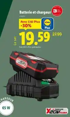 Lidl Batterie et chargeur offre