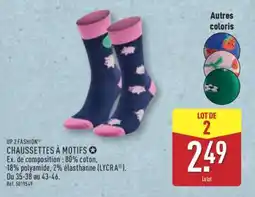 ALDI CHAUSSETTES À MOTIFS offre