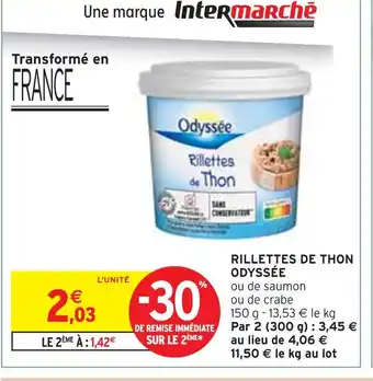 Intermarché ODYSSÉE Rillettes de Thon offre