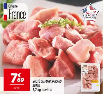 Netto NETTO Sauté de porc sans os offre