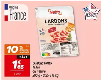 Netto NETTO Lardons fumés offre