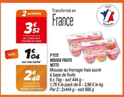 Netto NETTO P'tite mousse fruits offre