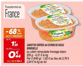 Netto BONDUELLE Carottes râpées au citron de Sicile offre