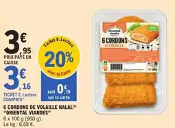 E.Leclerc E.leclerc - 6 cordons de volaille halal offre