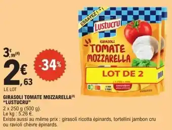 E.Leclerc Lustucru - girasoli tomate mozzarella offre
