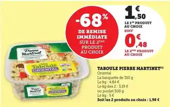 U Express Pierre martinet - taboule offre