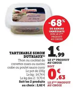 Simon - tartinable dutriaux