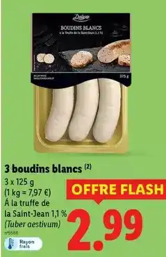 Lidl Deluxe - 3 boudins blancs offre