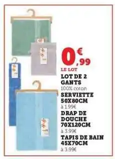 Super U Lot de 2 gants offre