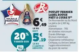 U Express POULET FERMIER LABEL ROUGE PRÊT À CUIRE offre