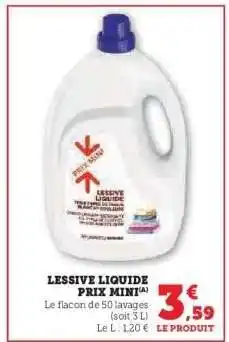 U Express Lessive Liquide Prix Mini offre