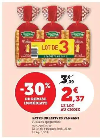 Hyper U PATES CREATIVES PANZANI offre