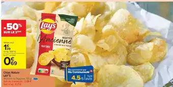 Carrefour Market Chips Nature Lay's offre