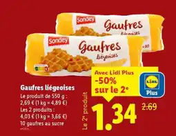Lidl Gaufres Liégeoises offre