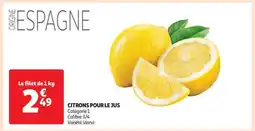 Auchan CITRONS POUR LE JUS offre
