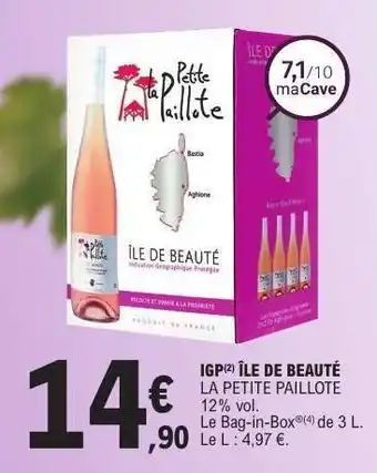 E.Leclerc IGP ÎLE DE BEAUTÉ LA PETITE PAILLOTE offre