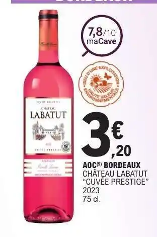 E.Leclerc CHÂTEAU LABATUT CUVÉE PRESTIGE offre