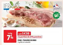 Auchan Porc : Travers Ou Ribs offre