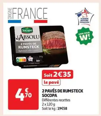Auchan 2 Pavés De Rumsteck Socopa offre