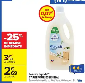 Carrefour Market CARREFOUR ESSENTIAL Lessive liquide offre
