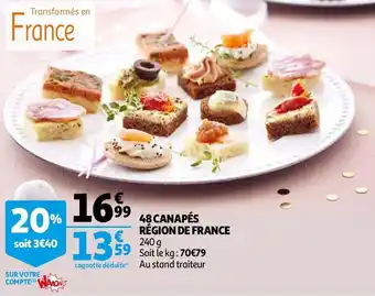 48 CANAPÉS RÉGION DE FRANCE