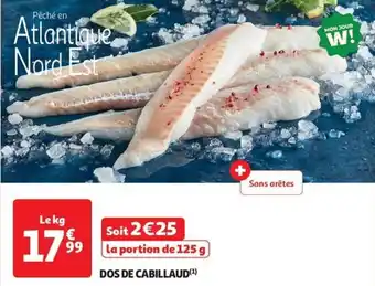 Auchan Supermarché Dos de cabillaud offre