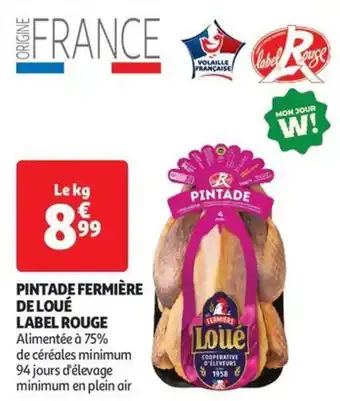 Auchan Supermarché Pintade fermière de loué label rouge offre