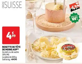 Auchan Supermarché Rosette de tête de moine aop offre