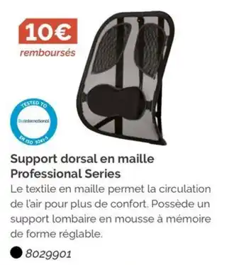 LDLC Support dorsal en maille Professional Series offre