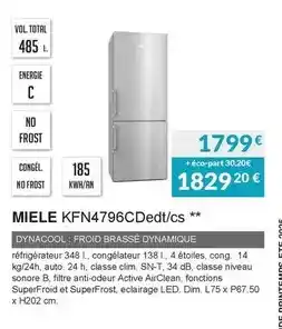 Copra Miele - kfn4796cdedt/cs offre