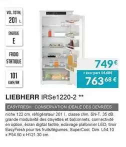Copra Liebherr - irse1220-2 ww libera installazione 101 kwi/an offre